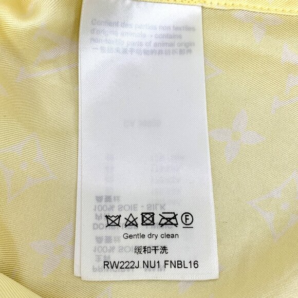 Louis Vuitton 2022 Collection color-block Monogram printed silk shirt - Picture 6 of 8